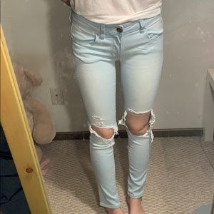 American eagle ripped skinny jeans jeggings